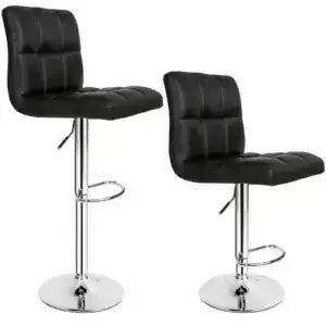 Lot de 2 tabourets de bar noir
